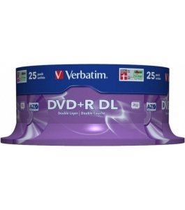 Dvd+r verbatim 8.5gb, 240min, viteza 8x, 25 buc, double layer, spindle,...