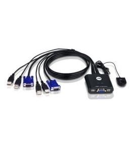 Switch kvm aten cs22u-a7 control 2 pc la 1 kvm, conector tip usb (t) x 4, vga...