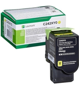 Toner lexmark c242xy0, yellow, 3.5k, return programme c2425dw / c2535dw /...