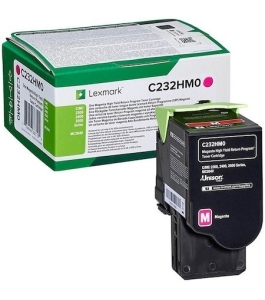 Toner lexmark c232hm0, magenta, 2.3k, return programme c2325dw / c2425dw /...