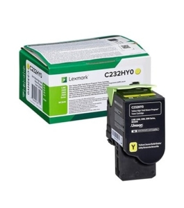 Toner lexmark c232hy0, yellow, 2.3k, return programme c2325dw / c2425dw /...