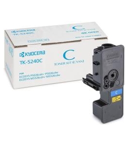 Toner original kyocera cyan, tk-5240c, pentru m5526|5026, 3k, incl.tv 0.8...