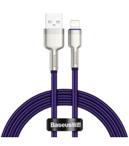 Cablu alimentare si date baseus caljk-a05 cafule metal 1m violet usb la Mov...