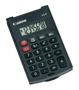 Calculator buzunar canon as8, 8 digiti, display lcd, alimentare baterie,...