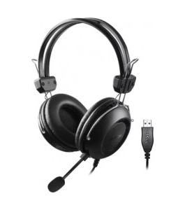 Casti a4tech hu-35 stereo, usb, negru Negru 384447