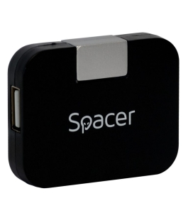 Hub extern spacer sph-316 cu 4 porturi usb 2.0 Negru 384098