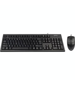 Kit tastatura si mouse a4tech kr-85+op-620d Negru 384421