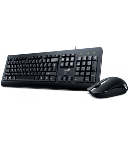 Kit wired genius km-160 usb tastatura 104 taste (concave) + mouse optic 1000...