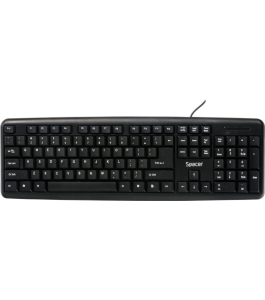 Tastatura spacer spkb-s62 cu fir, usb, 104 taste, anti-spill, negru Negru...