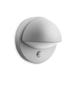 Outdoor wall light philips june, with motion sensor, e27, ip44, aluminum,...