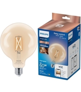 Bec led inteligent vintage philips filament transparent, wi-fi, bluetooth,...