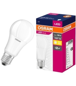 Bec led osram, e27, led value classic a, 13w (100w) 220v, lumina calda...