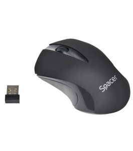 Mouse spacer spmo-w12, wireless, optic, 1000 dpi, negru Negru 390047