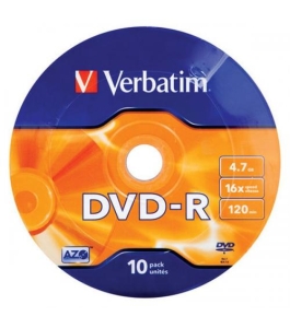 Verbatim dvd-r 16x 4.7gb wagon10/sp, "43729" 390065