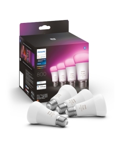 Pachet 4 becuri led inteligente philips hue rgb, bluetooth, zigbee, a60, e27,...