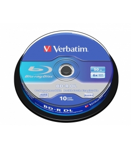 Blancuri verbatim bd-r verbatim dl 6x 50gb white blue 10sp, "43746" 398897