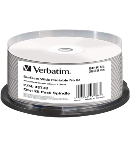 Verbatim bd-r sl 6x 25gb 25pk spindle, "43738" 398907