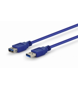 Cablu prelungitor gembird ccp-usb3-amaf-10, usb 3.0, 1.8 m Albastru 401313