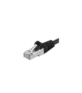 Patchcord sftp rj45-rj45 cat.6a, 0.25m, negru sftp-6a-0.25-bk Cupru Negru...