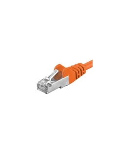 Patchcord sftp rj45-rj45 cat.6a, 0.25m, portocaliu sftp-6a-0.25-o Cupru...