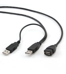 Cablu usb gembird splitter 2.0 (t) la 2.0 (m) + 2.0 (t), 0.9m, conectori...