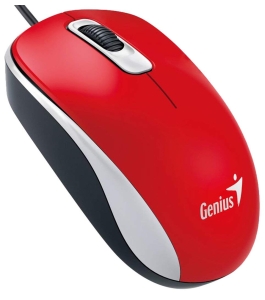 Mouse genius dx-110, cu fir, usb, optic, rosu 402972