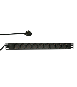 Pdu logilink pdu9c03 1u rack 19 inch, 9 prize schuko, intrare schuko, 16 a, 2...