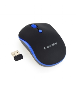 Mouse wireless gembird musw-4b-03-b negru/albastru 2.4ghz optic 1600 dpi...