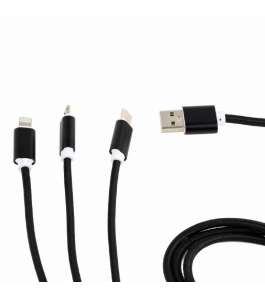 Cablu alimentare si date gembird cc-usb2-am31-1m, incarcare simultana a 3...