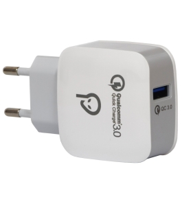 Incarcator retea spacer spar-usbq-01, quick charge 3.0 18w, usb, alb Alb...