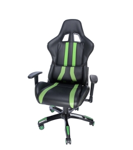 Scaun gaming spacer spch-trinity-grn, negru/verde Piele ecologica,Textil...