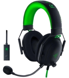 Casti gaming razer blackshark v2 se + usb soundcard, cu fir, negru Negru...