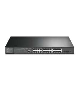 Switch cu management l2 tp-link tl-sg3428xmp, 24 porturi gigabit Metal Negru...