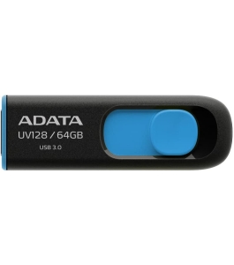 Memorie usb flash drive adata 64gb usb 3.2, negru (auv128-64g-rbe) Plastic...