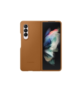 Husa smartphone samsung galaxy z fold3, piele, maro Piele naturala Maro...