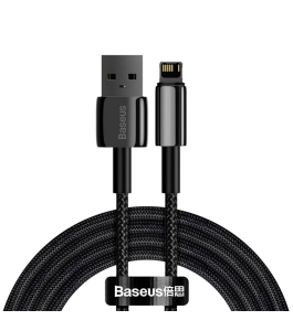 Cablu alimentare si date baseus tungsten gold calwj-a01, braided, 2m Negru...