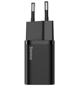 Incarcator retea baseus super si, quick charge 25w, usb type-c 5v/3a, negru...