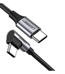 Cablu alimentare si date ugreen us255, usb type-c la usb type-c, 1m, gri Gri...