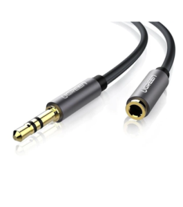 Cablu audio ugreen av118, 3.5 mm jack (t) la 3.5 mm jack (m), negru 10592...