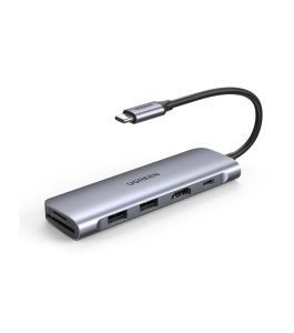 Docking station ugreen cm195 conectare pc usb type-c, aluminiu, gri Aluminiu...