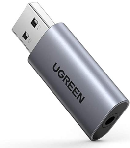 Placa de sunet ugreen cm383, usb 2.0 (t) la 3.5 mm jack (m), gri 80864 Gri...