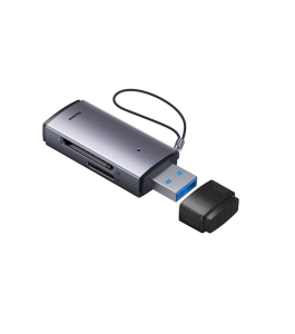 Card reader extern baseus lite wkqx060013, interfata usb 3.0, metalic, gri...