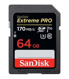 Card de memorie sandisk extreme pro sdxc uhs-i 64gb 559119