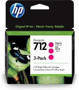 Tri-pack original hp magenta, nr.712, pentru designjet studio 24|studio...