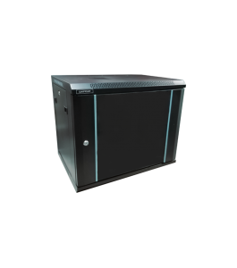 Rack 9u 600x450, montare pe perete, usa din sticla, panouri laterale...