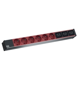 Pdu bachmann, 1u pt. rack 19 inch, 6 prize iec | 3 x scoket iec, intrare iec,...