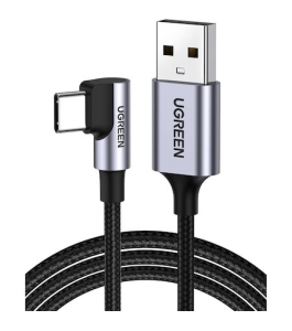 Cablu alimentare si date ugreen us284, usb la usb type-c 3a, braided, 3m,...