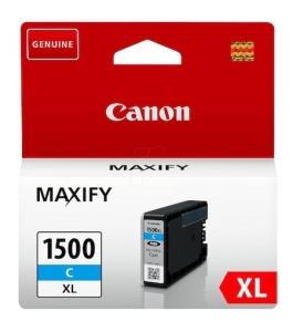 Cartus cerneala canon pgi1500xlc, cyan, dual resistant high density, 1020...