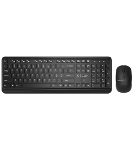 Kit tastatura si mouse delux ka190 + m320gx, wireless, negru (ka190g) Negru...