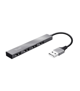 Hub usb trust halyx aluminium tr-23786, 4 porturi, argintiu Aluminiu Argintiu...